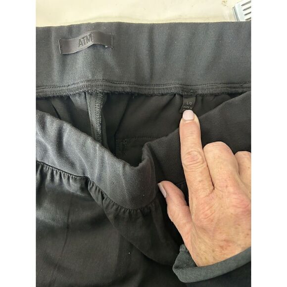 ATM Anthony Thomas Melillos Black Tencel Waistband and Cuffs Jogger Pants Sz L - Picture 4 of 6